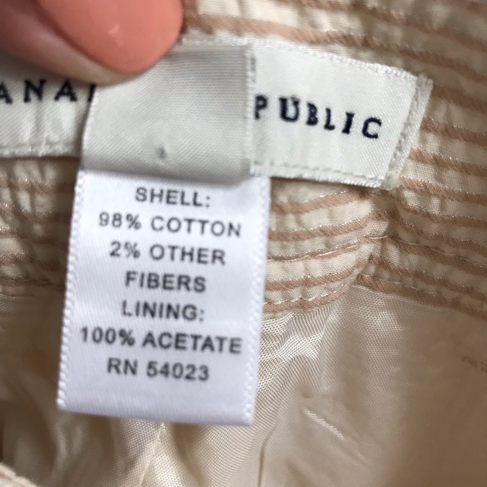 [SOLD] Banana Republic Tan Striped Pants - Picture 5 of 7